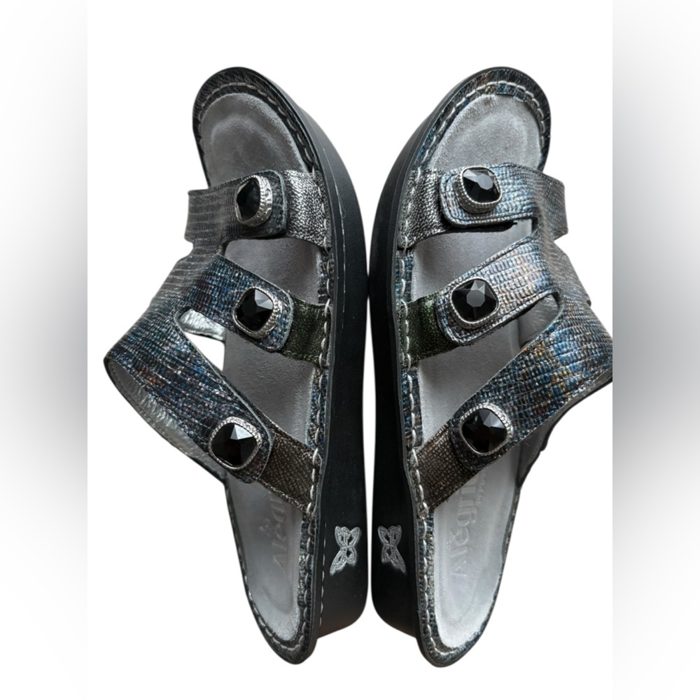 Alegria Venice Sandals Women Leather Slide Eu 37/US7-7.5 Comfort Shoe. - Picture 4 of 8